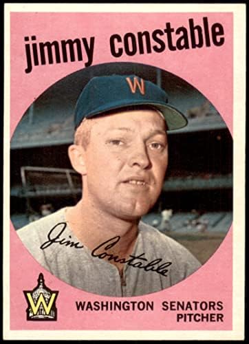 1959 Topps 451 Jim Constable Washington Senatörleri (Beyzbol Kartı) NM Senatörleri