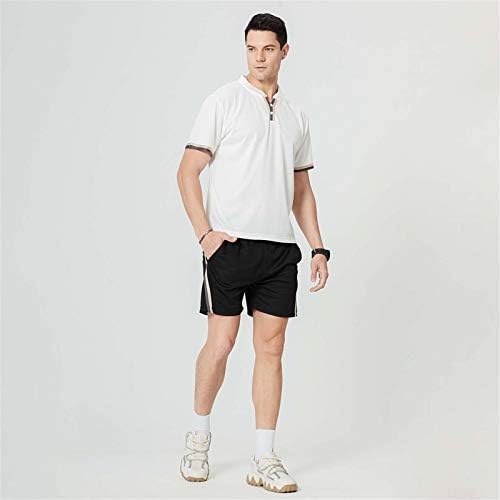 Eşofman Erkekler için Yaz Eğlence Spor Kıyafetler Artı Boyutu Spor Açık Koşu İki Parçalı Set Rahat Kısa İnce Setleri