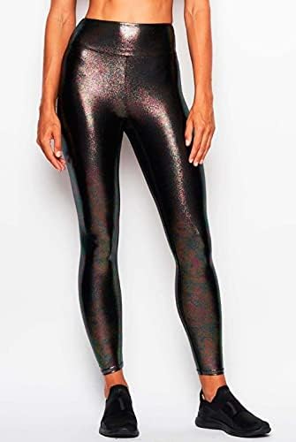 Kahraman Spor Marvel Legging Parlak Bayan Yoga Pantolon (Altın, Gümüş, Bronz, Gül Altın, Boyutları XS-XL)