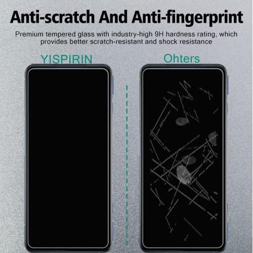 YİSPİRİN [2 Paket] Blackshark 4/4 Pro / 4S / 4S Pro (6.67 inç) ekran Koruyucu 9H Sertlik Anti-Scratch Temperli Cam koruyucu