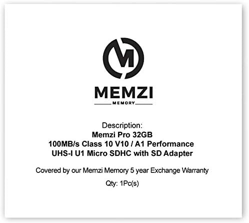 MEMZİ PRO 32 GB Sınıf 10 90 mb/s Mikro SDHC Hafıza Kartı SD Adaptörü ile AKASO için V50 Elite, V50 Pro, V50 Pro SE, V50 Yerli,