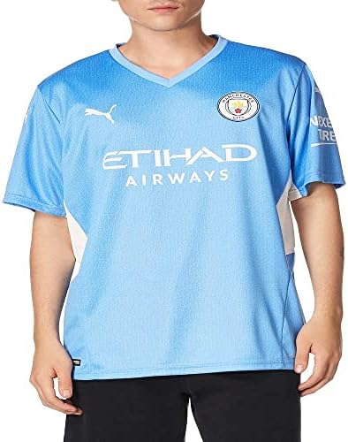 PUMA erkek Manchester City FC Ev Gömlek Çoğaltma Sponsor Logolu 21/22
