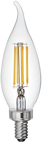 GE Relax 6-Pack 40 W Eşdeğer Kısılabilir Yumuşak Beyaz Ca11 led ışık aydınlatma armatürü Ampuller Dekoratif Şamdan Antika