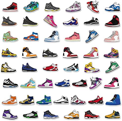 50 Adet Spor Ayakkabı Çıkartmaları basketbol ayakkabısı Çıkartmaları Su Şişesi Çıkartmaları VSCO Etiket Paketleri Vinil Su