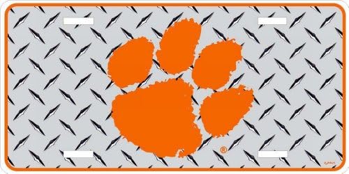 NCAA Clemson Tigers Elmas Plakalı Araba Etiketi