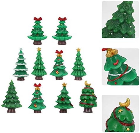 YARDWE 10 Pcs Mini Noel Ağaçları Reçine suni çam ağacı Masa Noel Ağacı Noel Raf Masaüstü Süslemeleri Süs için Noel Parti