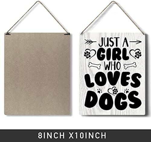 Komik Sadece bir Kız Seven Köpekler Ahşap Plak Burcu Duvar Asılı Çiftlik Evi Rustik Ev Garaj Yard Dekor Hediyeler