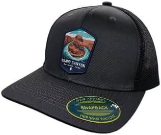 Büyük Kanyon Kamyon Şoförü Şapkası-Snapback Mesh Beyzbol Şapkası w/Milli Park Dokuma Yama