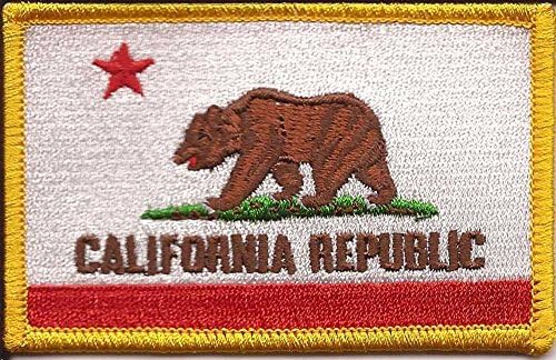 Kaliforniya Cumhuriyeti Bayrağı Yaması (3,5 X 2,25 inç) San Diego Deriden Ücretsiz Kargo ile 4,95 ABD Doları