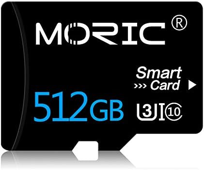 512GB Micro SD Kart Yüksek Hızlı Sınıf 10 microSDXC Hafıza Kartı aksiyon kameraları, Akıllı Telefonlar, Tabletler, SD Adaptörlü