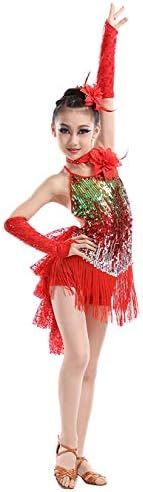 Mutlu Kiraz Kızlar Sequins Dans Kıyafetleri Latin Salsa Balo Salonu Kostümleri