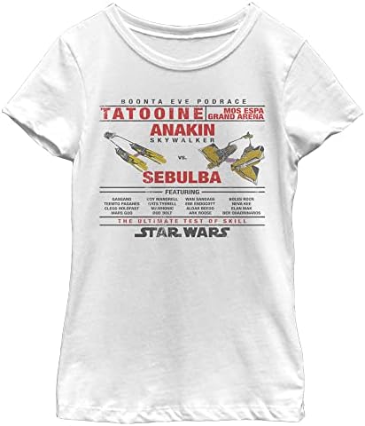 Yıldız savaşları Anakin Vs Sebulba Kızlar Kısa Kollu Tee Gömlek