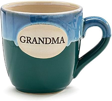 1 X Büyükanne Teal Porselen Kahve Çay Kupa Bardak 16 oz Hediye Kutusu