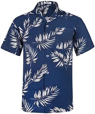 APTRO erkek Hawaii Setleri Hızlı Kuru Rahat Fit 4 Yollu Streç Plaj Gömlek Takım Elbise