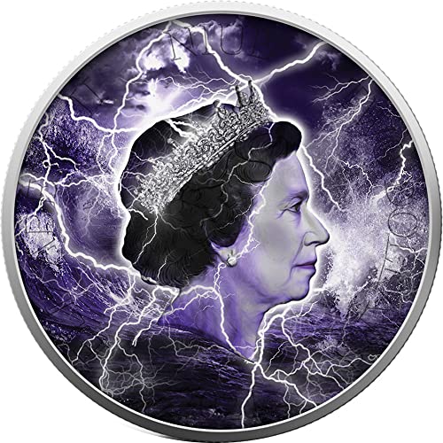 2021 DE Fırtına Sürümü PowerCoin Karayip Korsanları İmparatoriçe Fırtına 1 Oz Gümüş Sikke 2 $ Niue 2021 BU Parlak Dolaşımsız