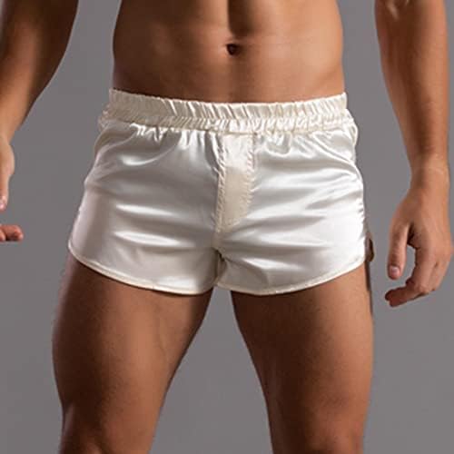 Bmısegm Erkek Boksörler Iç Çamaşırı Erkek Yaz Düz Renk Pantolon Elastik Bant Gevşek Hızlı Kuru Rahat Spor Koşu Etik