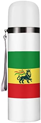 Etiyopya Rastafarian Aslan Bayrağı Yalıtımlı Su Şişesi 19 OZ paslanmaz çelik seyahat kupası İçecek Spor Kamp Yürüyüş Açık