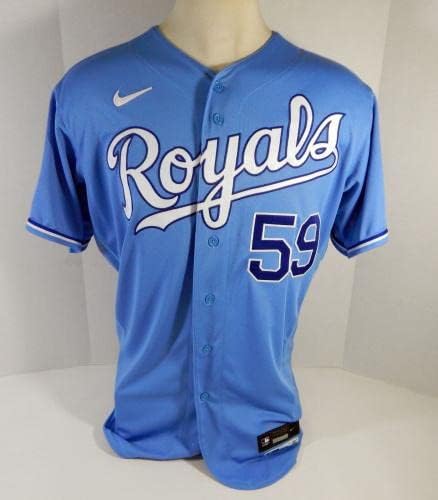 2020 Kansas City Royals Freddy Fermin 59 Oyun Verilen Açık Mavi Jersey DG P 3-Oyun Kullanılan MLB Formaları