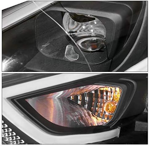 ZMAUTOPARTS LED Tüp Projektör Farlar Farlar Siyah ile Uyumlu 2013- Dodge Dart [Fabrika HID / Xenon]
