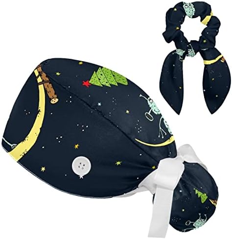 Unicorn Galaxy Yıldızlı Gökyüzü Ayarlanabilir Fırçalama Kap Şapka Düğmesi, Çalışma Şapka Ter Bandı Yay Saç Toka