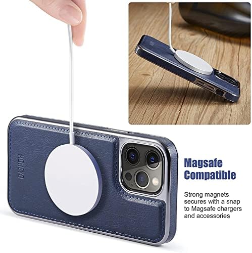 MOHEYO için Tasarlanmış iPhone 14 Pro Max Kılıf ile Uyumlu MagSafe Çıkarılabilir Cüzdan kart tutucu Manyetik İnce İnce Vegan