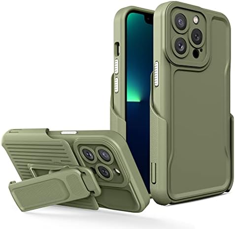 Telefon Koruyucu Flip Case iPhone 12 ile Uyumlu Pro Max Klipsli 6,7 inç Kılıf, Dahili 360°Döndürmeli Halka Standı Kılıf Koruyucu