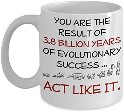 Biyoloji / Evrim Kupası - 3,8 Milyar Yıl - Komik Biyoloji Hediyeleri / Biyoloji Öğretmeni Hediyeleri / Evrim Hediyeleri