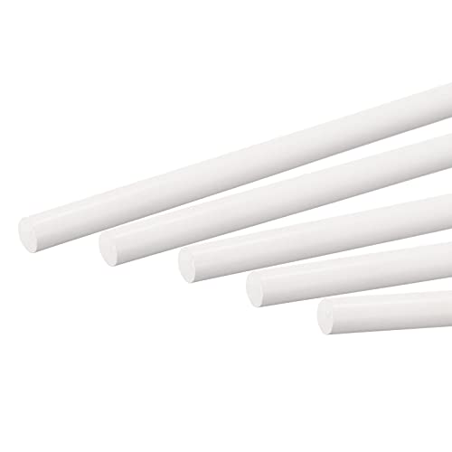 MECCANİXİTY ABS Plastik Çubuk Yuvarlak Katı Beyaz Çubuk 5.2 mm x 250mm DIY Modeli için Malzeme, mimari Model Yapımı, DIY