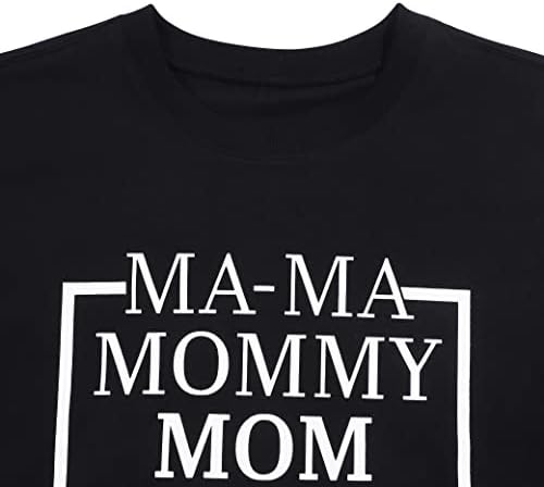 HEBBE Mama Büyük Boy Kazak Kadınlar için Anne Anne Anne Bruh Tişörtü Anne Rahat Kazak Bluzlar Tops