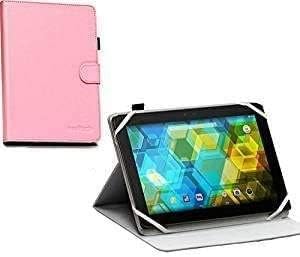 Navitech Pembe Suni Deri Kılıf Kapak-Dell Venue 7 Tablet ile uyumlu