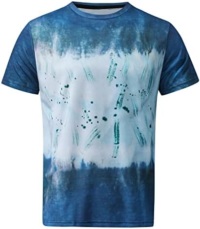 Erkekler Yaz Gömlek Casual Düzenli Fit Crewneck Kısa Kollu Erkek T Shirt Baskılı Rahat Günlük Grafik Tees Tops
