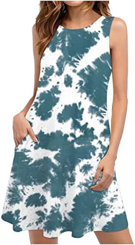 Yaz elbisesi Kadınlar için 2023 Plaj Tankı Elbise Çiçek T-Shirt Sundress Casual Cepler Boho Elbise