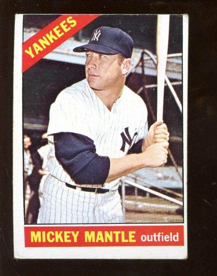 1966 Topps Beyzbol Kartı 50 Mickey Mantle New York Yankees A-Slabbed Beyzbol Kartları