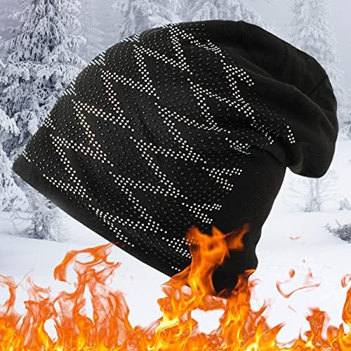 Bere Şapka Erkekler Kadınlar için Hip Hop Yumuşak Sıcak Rhinestones Kafatası Şapka Unisex Sıkı Rahat Kayak Kapaklar Polar