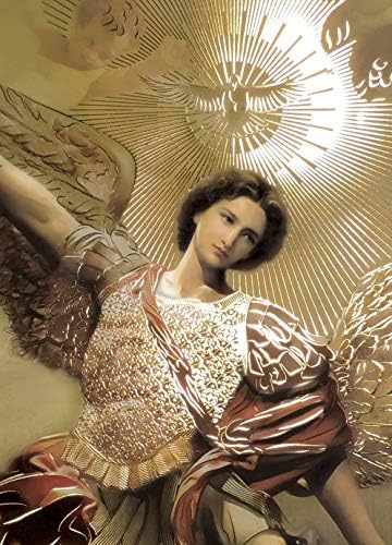 Aziz Michael Başmelek (12x 16) altın Folyo-Dini Duvar Sanatı Lamine Baskı Çerçevesiz Posteri Ev Dekorasyon Arte Diseño Piezas
