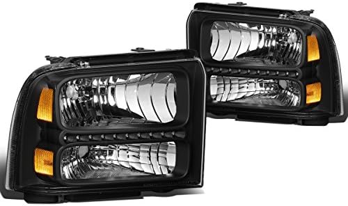 Ford Süper Görev 1st Gen ile uyumlu LED Siyah Konut Amber Köşe Far + H13 LED Dönüşüm Kiti