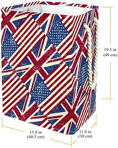 Çamaşır Sepeti İngiltere Bayrağı Amerikan Bayrağı Desen Katlanabilir çamaşır sepetleri Firma çamaşır kutusu giysi saklama