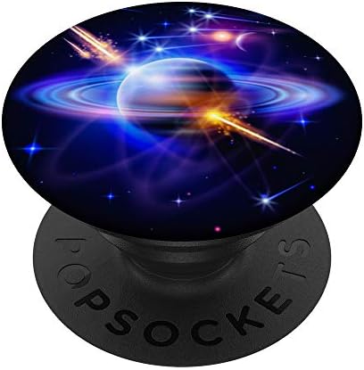 Güzel Satürn Gezegeni Galaksi Bulutsusu Uzay Sanatı PopSockets PopGrip: Telefonlar ve Tabletler için Değiştirilebilir Kavrama