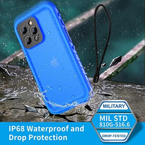 SPORTLİNK iPhone 13 Pro Max Kılıf ile Uyumlu Su Geçirmez-Tam Vücut Ağır koruma kapağı Dahili Ekran Koruyucu Darbeye Dayanıklı