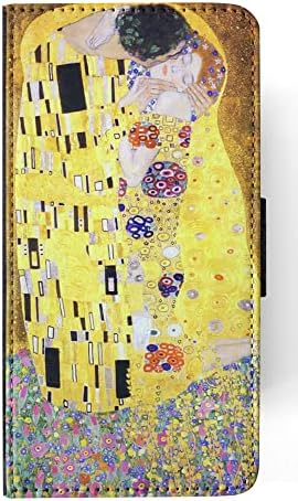 Gustav Klimt-ÖPÜCÜK Sanat Boya cüzdan kılıf telefon kılıfı Kapak için Apple iPhone 14 PRO MAX