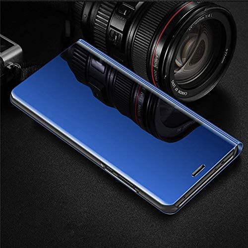 GYHOYA ile Uyumlu Samsung Galaxy S23 Artı Kılıf Kickstand ile Flip Deri Clear View Makyaj Aynası Glitter Lüks Darbeye Koruyucu