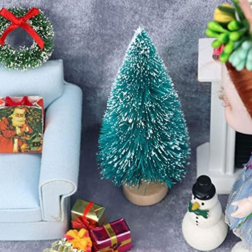 Toyvian Ev Süsleri Mini Noel Çam Ağacı: 6 Adet Yapay Mini Kar Don Ağaçları Noel Tatili Masaüstü Süslemeleri Süs Noel Partisi
