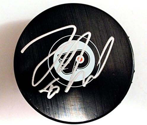 Jordan Weal, Philadelphia Flyers İmzalı Diski COA 2017 ile İmzaladı-İmzalı NHL Diskleri