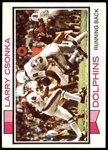 1973 Topps 100 Larry Csonka Miami Dolphins (Futbol Kartı) ESKİ / MT Dolphins Siraküza