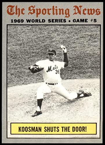 1970 Topps 309 1969 Dünya Serisi-Oyun 5 - Koosman Kapıyı Kapatıyor Jerry Koosman New York/Baltimore Mets / Orioles (Beyzbol