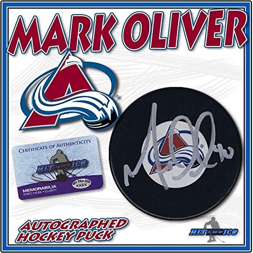 MARK OLİVER, COLORADO AVALANCHE Diskini COA ile İmzaladı YENİ İmzalı NHL Diskleri