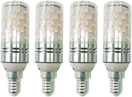 CTKcom 12 W E14 LED mumluk ampuller (4 Paket), E14 taban LED mısır ampul 3000 K sıcak beyaz LED avize ampuller, 1400LM LED