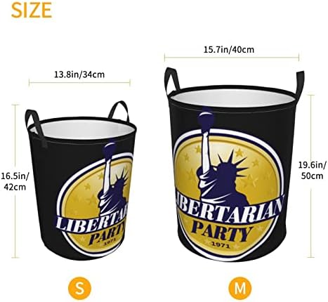 Abd Liberter Parti Logosu çamaşır sepeti Dairesel saklama sepetleri Katlanabilir Sepet Yatak Odası Banyo İçin Sepet