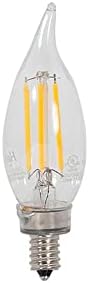 B & P Lamp ® E12 Şamdan Tabanı CA10 Şekilli Şeffaf LED Ampul, 40 Watt Eşdeğeri