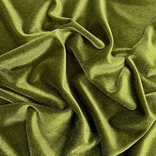 Prenses Zeytin Yeşili Polyester Spandex Streç Kadife Kumaş Yaylar, Baş Sarar, Üst Düğümler, Scrunchies, Giysiler, Kostümler,